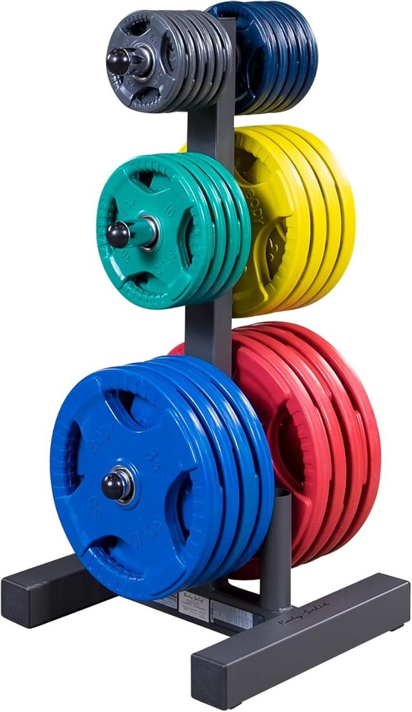 Body-Solid (WT46) 6-Post Olympic Weight Tree & Bar Holder - Durable Plate Rack