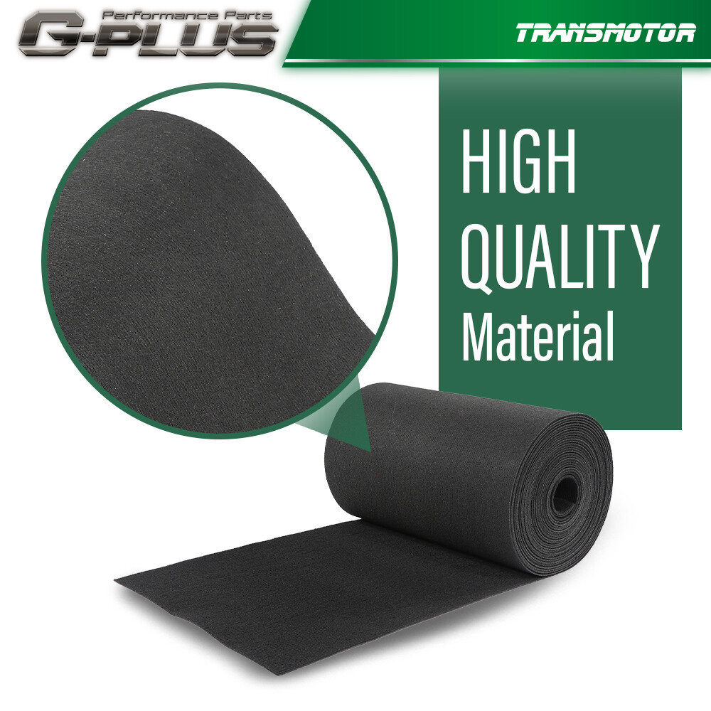 18" x 50' Ribbed Bunk Carpet / Marine Boat Trailer Runners / Outdoor - Black NEW