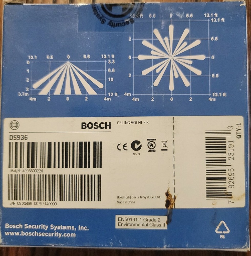 Bosch Security Low profile panoramic Motion Sensor ceiling mount DS936