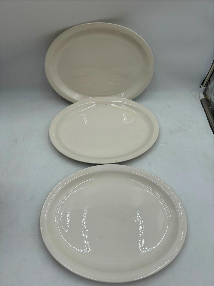 3)  ULTIMA   13"  OVAL PLATTERS