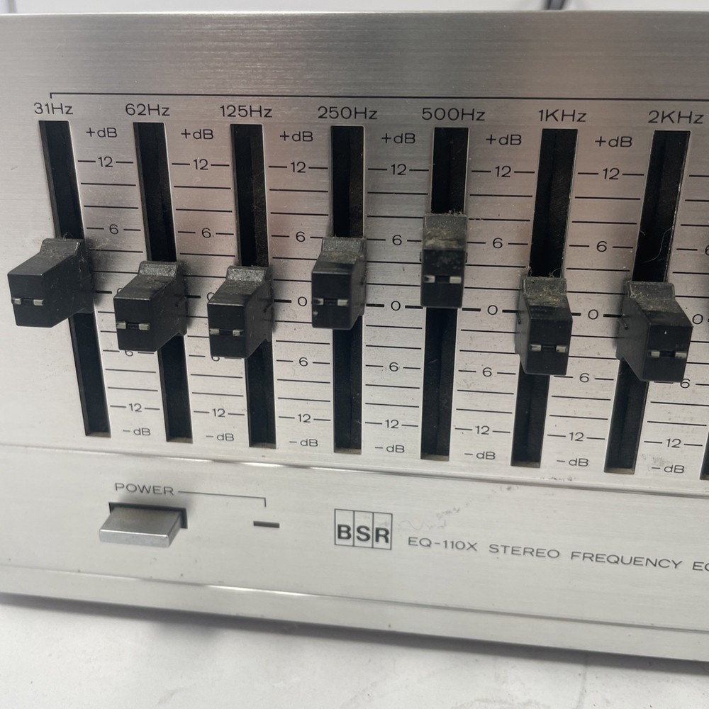 Vintage BSR EQ-110X Stereo Frequency Equalizer - Tested Working
