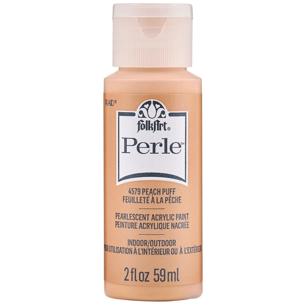 FolkArt Perle Acrylic Paint 2oz-Peach Puff - 3 Pack