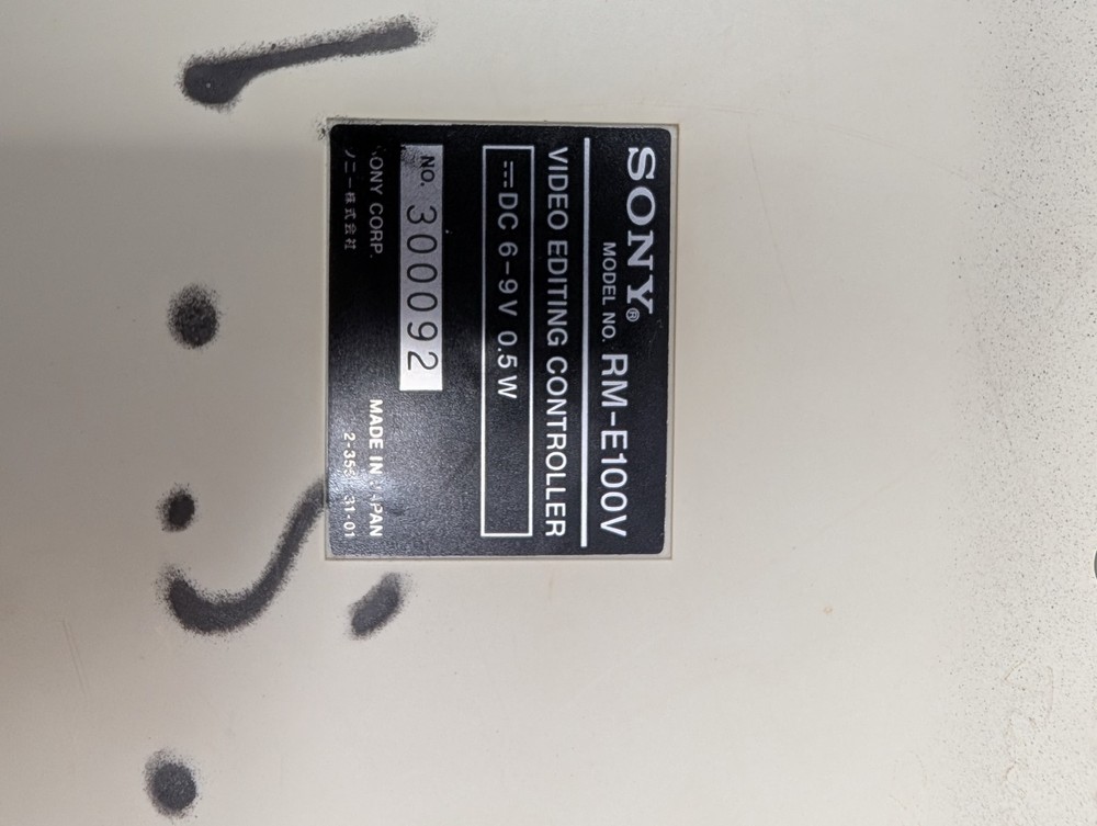 SONY VIDEO EDITING CONTROLLER RM-E100V