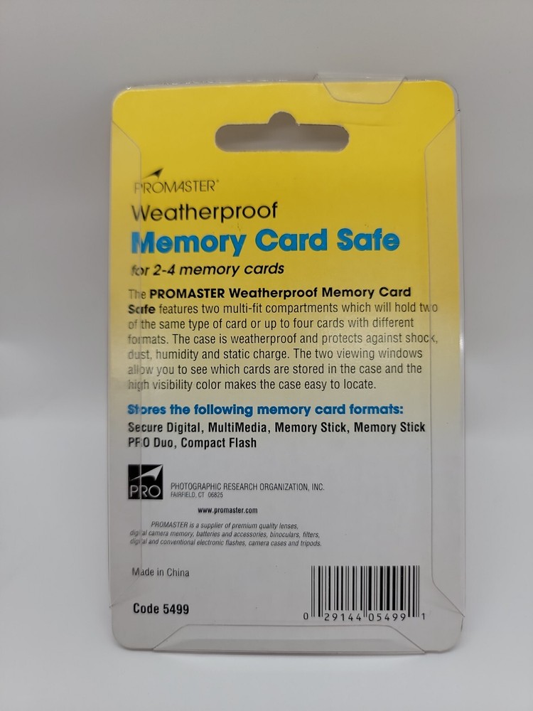 EXC++ PROMASTER UNIVERSAL MEMORY CARD CARRYING CASE - WEATHERPROOF, NICE
