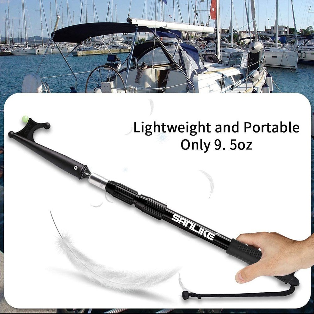 SANLIKE Boat Hooks for Docking Telescoping Extension Pole Hook with 3.9FT