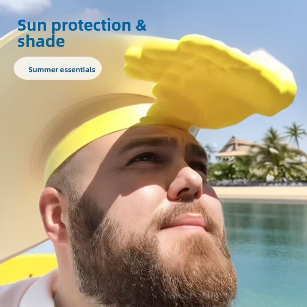 Finger sunshade cap, a sunshade cap that doesn't require holding with hands