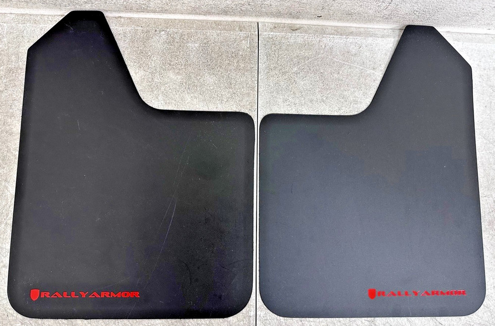 *RETURNED SALE* Rally Armor (MF12-BAS-RD) Universal Black Mud Flaps Red
