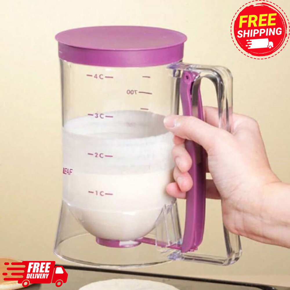 Pancake Cupcake Batter Dispenser Bakeware Maker with Measuring Label Baking Tool