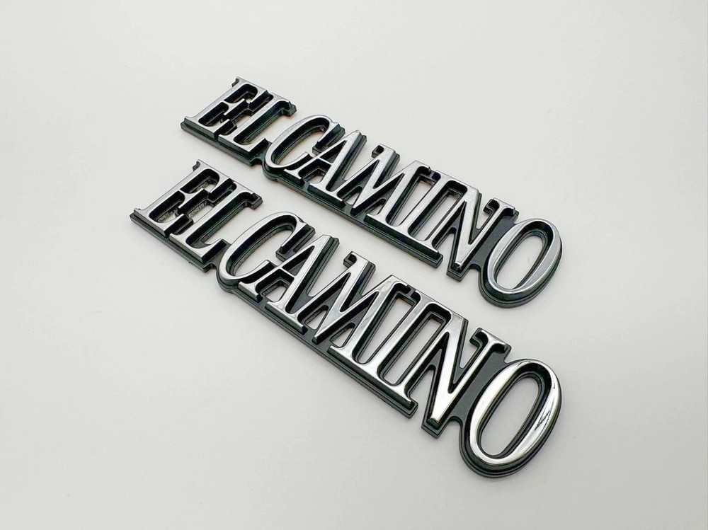 2Pc Fits 1978-1987 El Camino Quarter Panel Emblems Badges Chrome