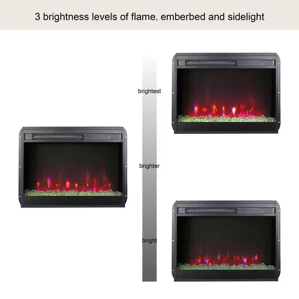 23 In. Vent Free Electric Fireplace Insert