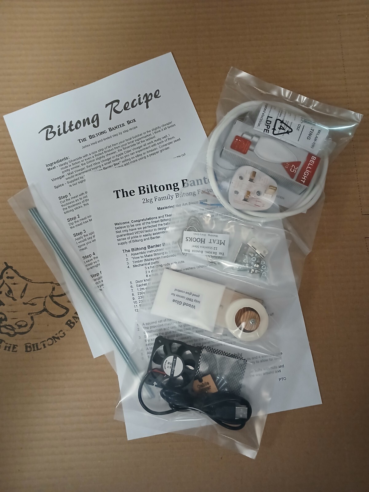 Biltong Box, Fan & Lamp Edition, Family Biltong / Droewors Maker, Dehydrator