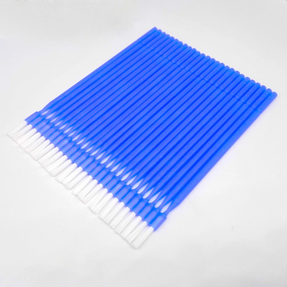Dental Disposable Micro Applicator Brush Bendable Long Shank Pink Blue Plastic