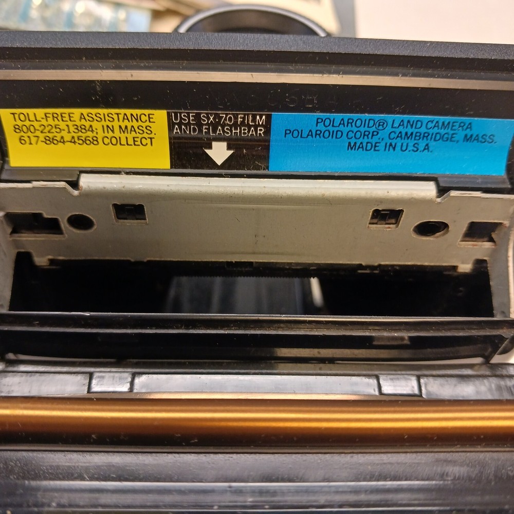 Polaroid Land Camera Pronto! with Strap Untested WITH Flashbar and Kalimar Flash