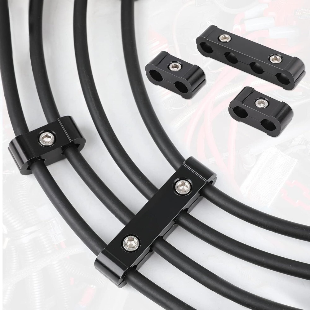 Spark Plug Heat Shield Protector Engine Spark Plug Wire Separator Black 20Pcs