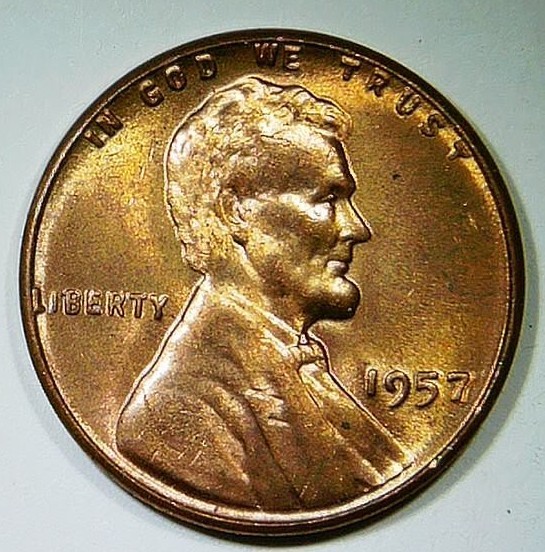 1957 LINCOLN CENT UNCIRLATED US COIN