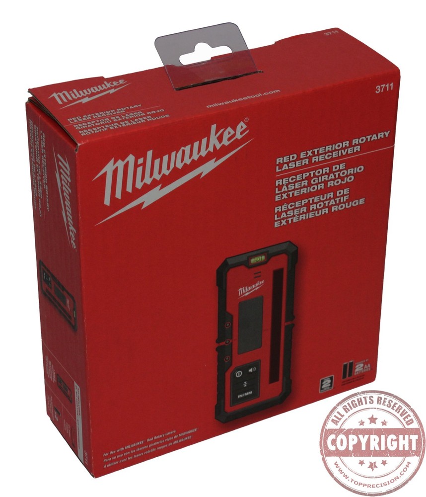 MILWAUKEE 3711 ROTARY LASER LEVEL DIGITAL RECEIVER, DETECTOR, SENSOR