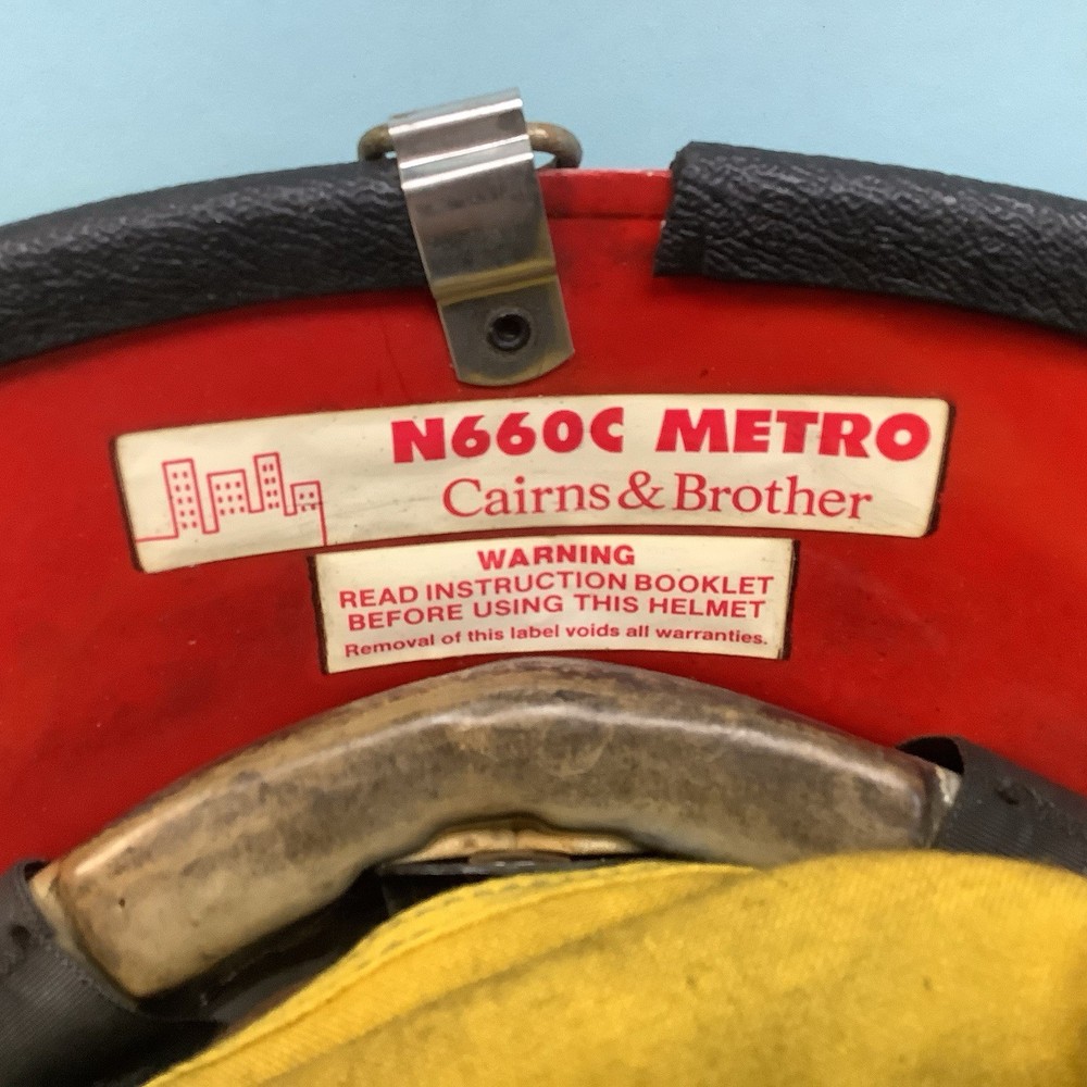 Instructor Fire Helmet Cairns & Bros. Red with Shield