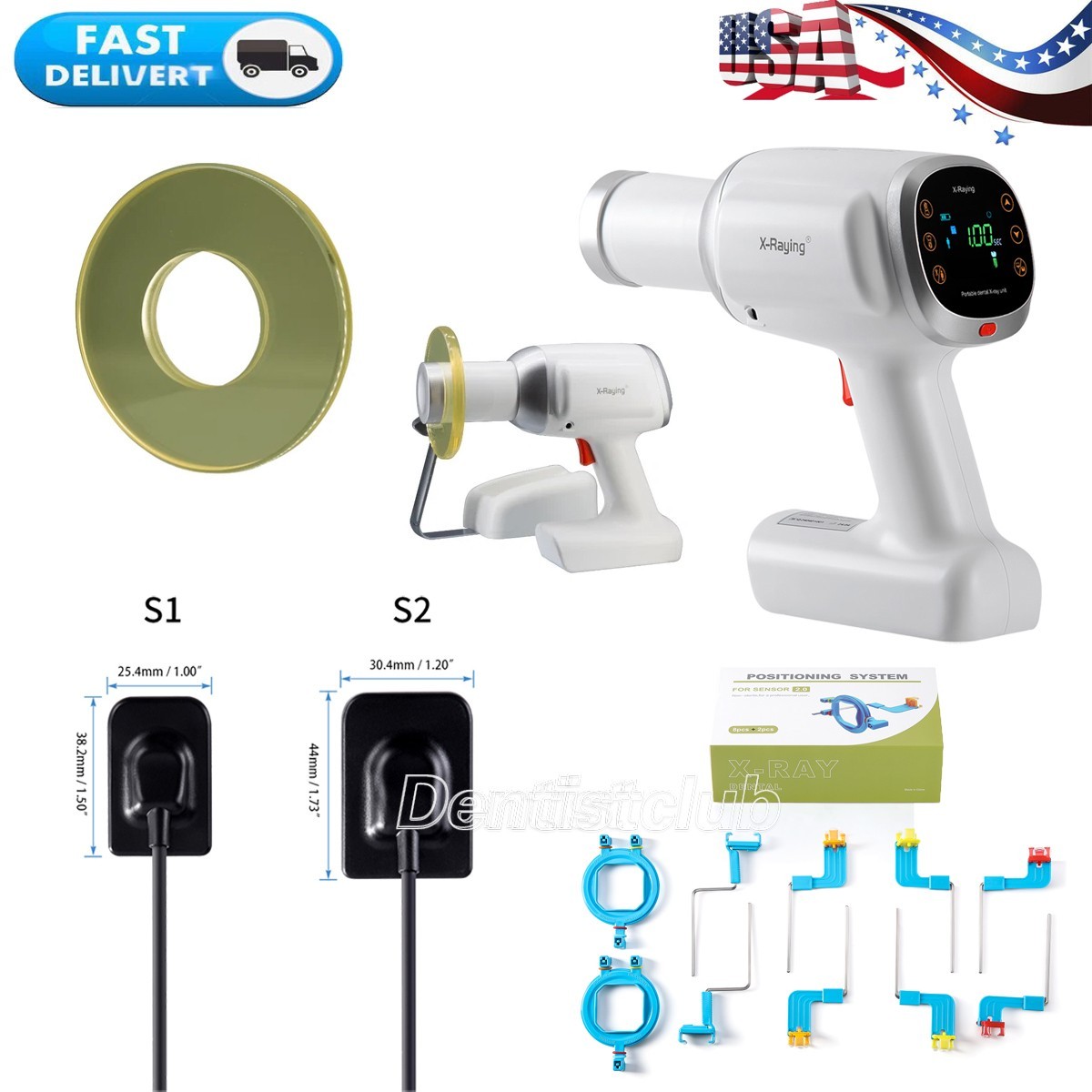 Dental Portable Image System X Machine Unit Ray/Shield /Positioner Sensor Holder