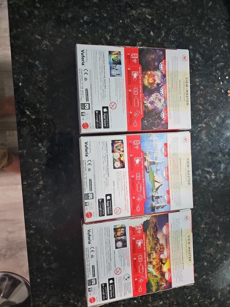 Set of 3 View Master Virtual Reality Experience Pack: Space, Destinations Master