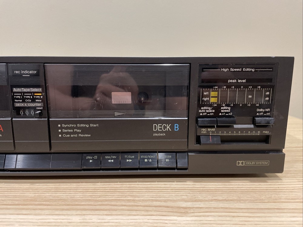 Technics RS-T16 Stereo Double Cassette Deck w/ Power Cable Tested Working