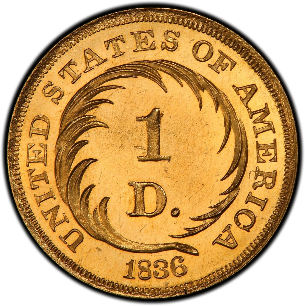 1836 G$1 J-67 Pattern PCGS PR65CAM
