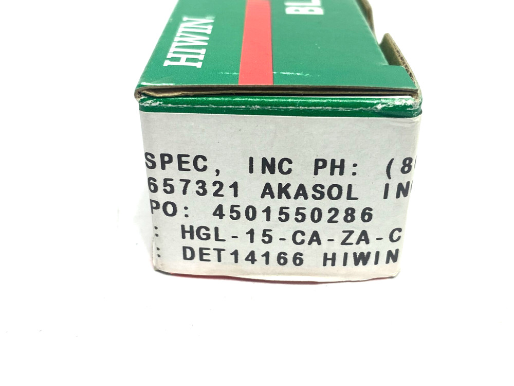 Hiwin HGL15CA ZAC Linear Guideway Block Bearing