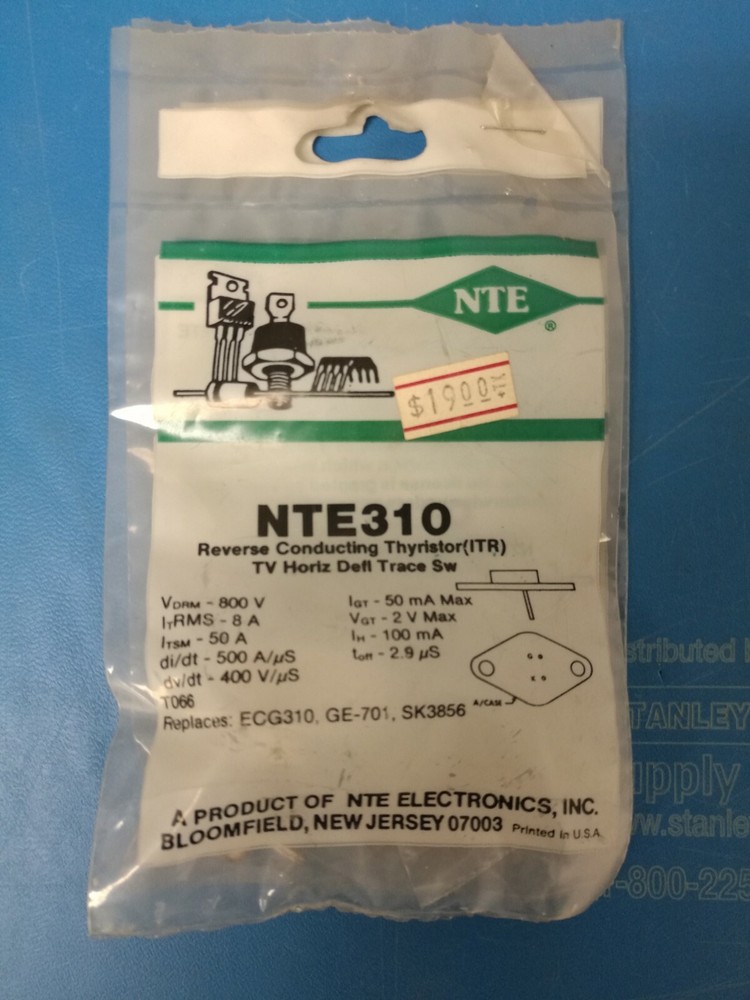 NTE310 INTEGRATED THYRISTOR / RECTIFIER TO66 REPL ECG310 NEW