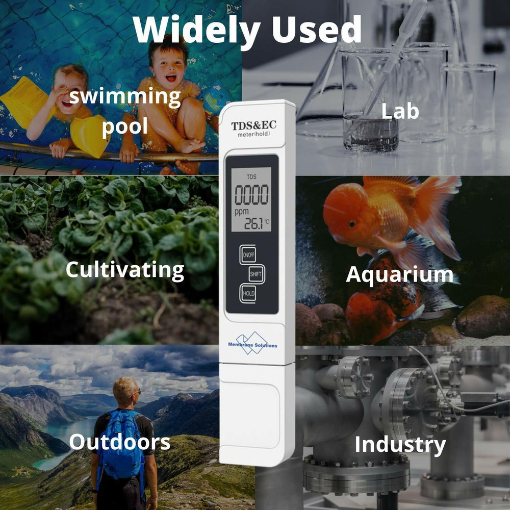 PH Meter Digital TDS Meter EC&Temperature Water Quality Tester for Drinking,Pool
