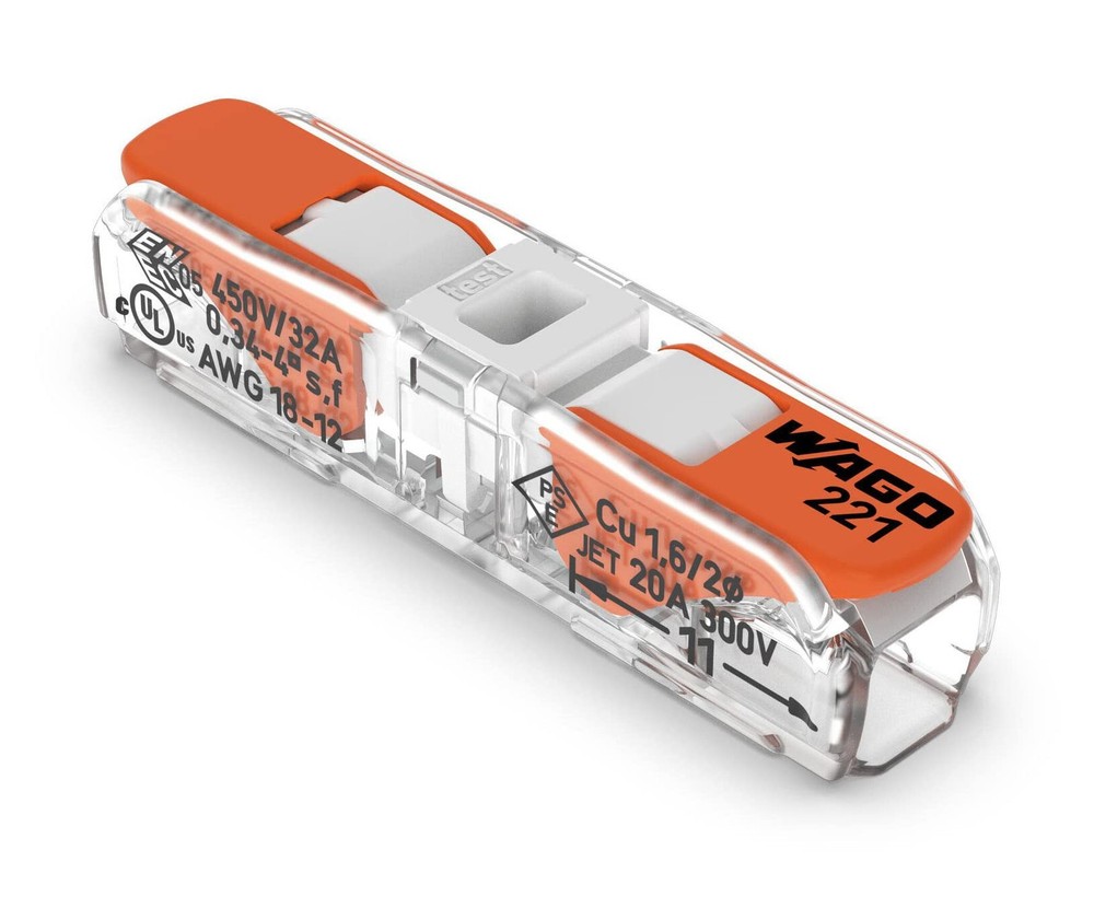 WAGO 221-2401 Lever Nuts Compact Splicing Inline Wire Connectors with Case | ...
