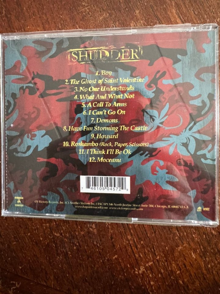 BAYSIDE signed cd booklet for the Shudder cd 2008