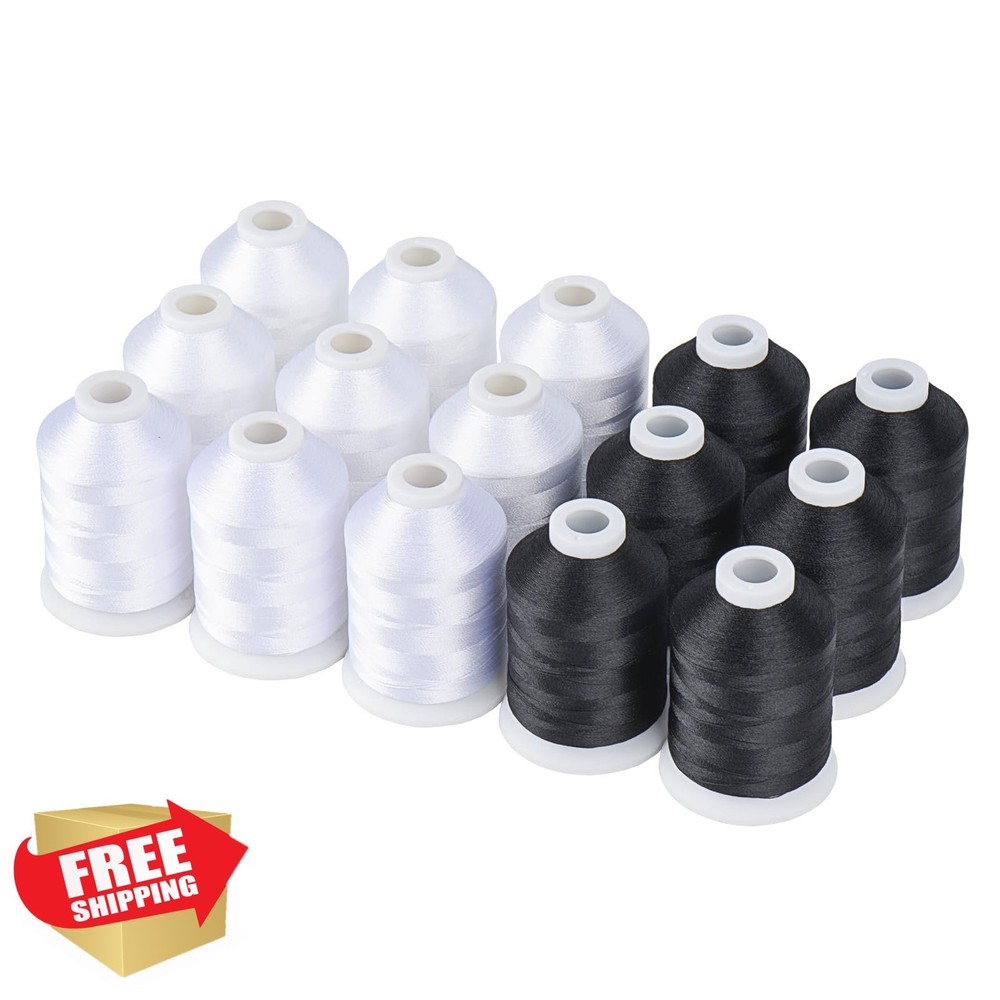 Simthread Machine Embroidery Thread 15 Spools Polyester 40WT 1100YD Set