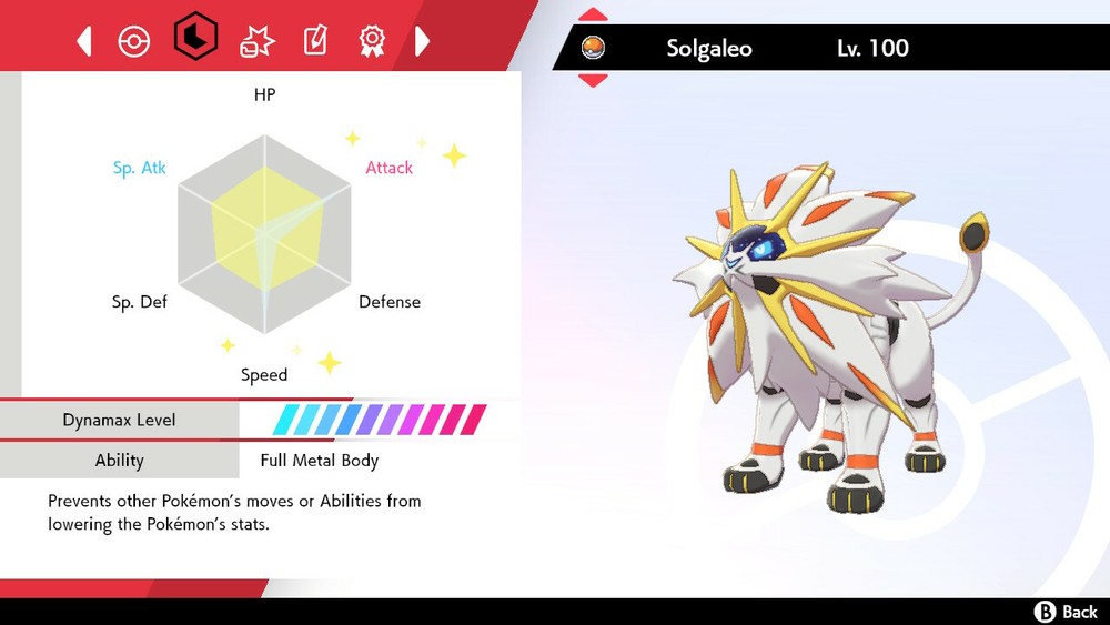 Solgaleo Pokemon Sword and Shield 6IV
