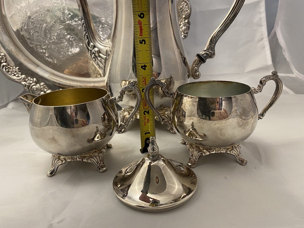 Vintage Oneida Silver Plated Du Maurier 4 Piece Coffee Set