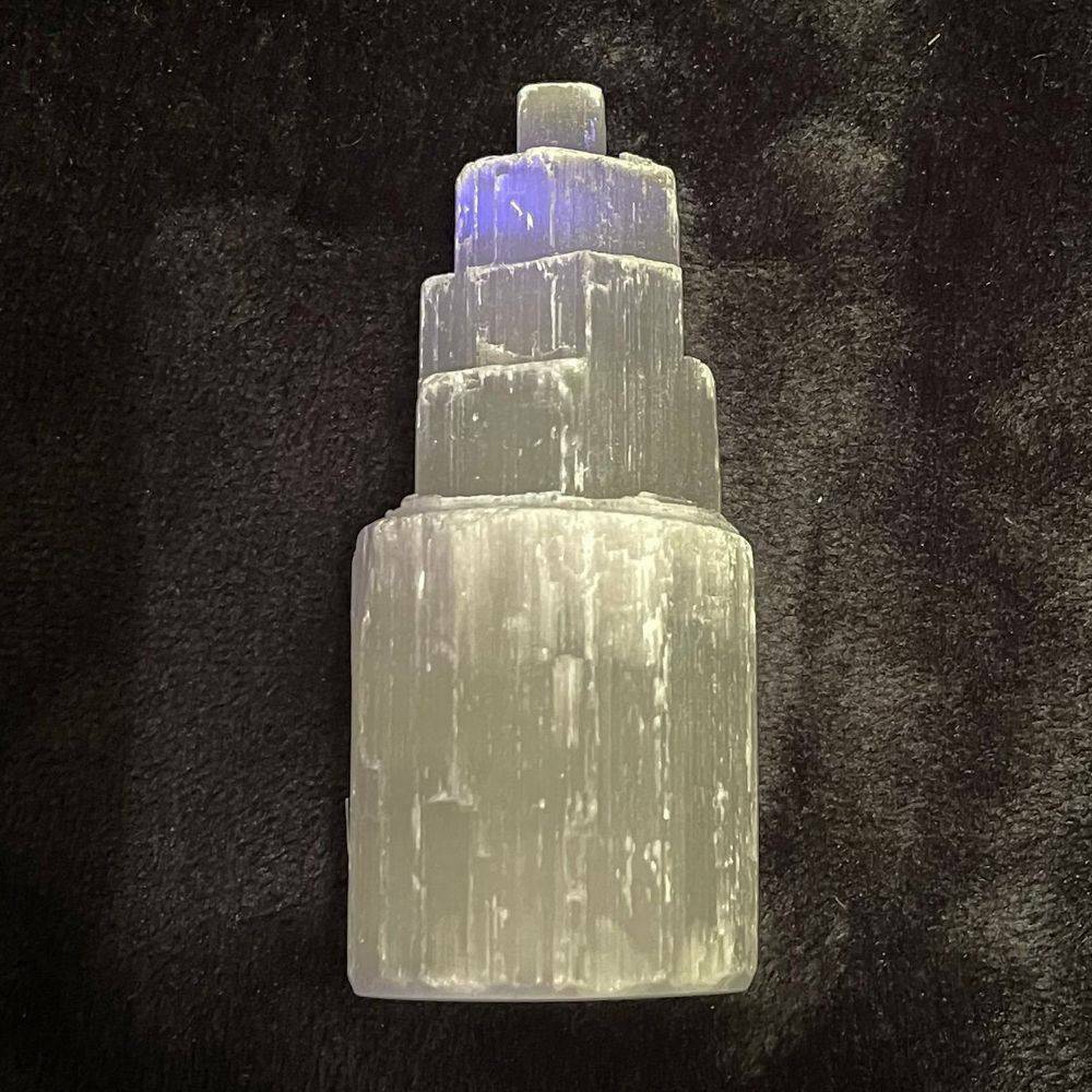 Selenite 3 Tier Tower 4"