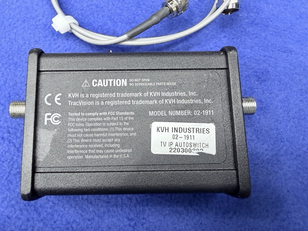 KVH TracVision IP Autoswitch 02-1911, As-is, Untested