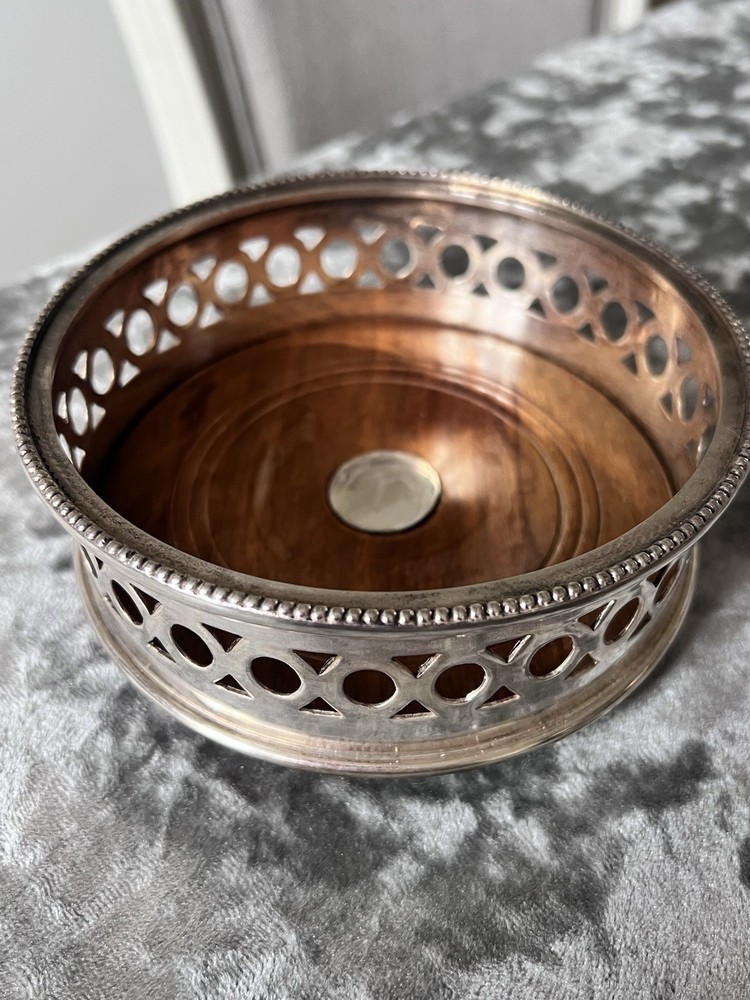 Decorative Silver Coloured Bottle Champagne Coaster Holder