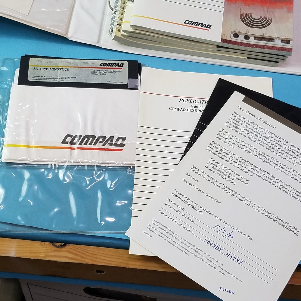 Compaq Deskpro386s - Operations Guide Binder / Manuals