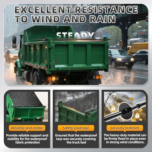Dump Trailer Tarp Retention Bar with Screws & Hex Key, 71" - 100" Extensible