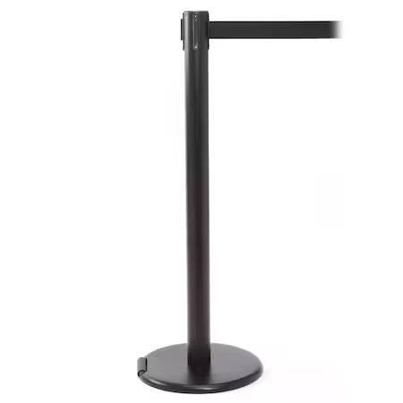QUEUE SOLUTIONS ROL250B-GN110 Retractable Belt Barrier, Green, 11 ft Length,