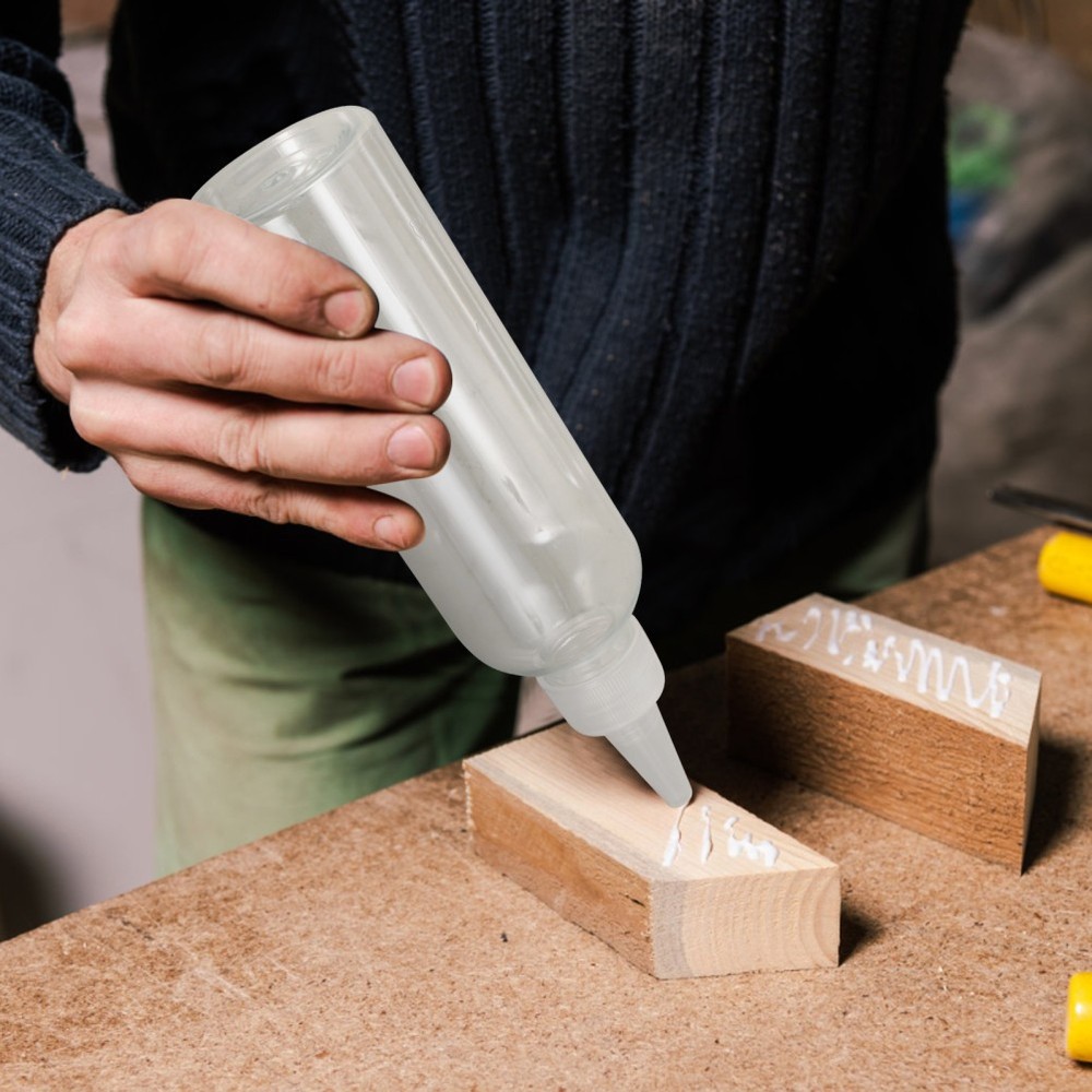 4 Pcs Clear Plastic Precision Tip Bottles for Squeezing Glue or Lubricants