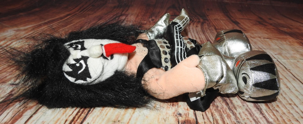 Set of 3 1998 Kiss Bean Bag Dolls, Gene Simmons, Ace Frehley, Paul Stanley