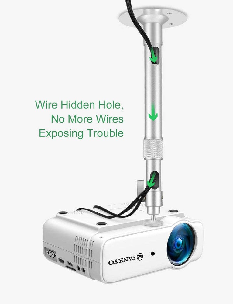 Universal Extending Projector Ceiling Mount 360° Rotatable for Home Theater