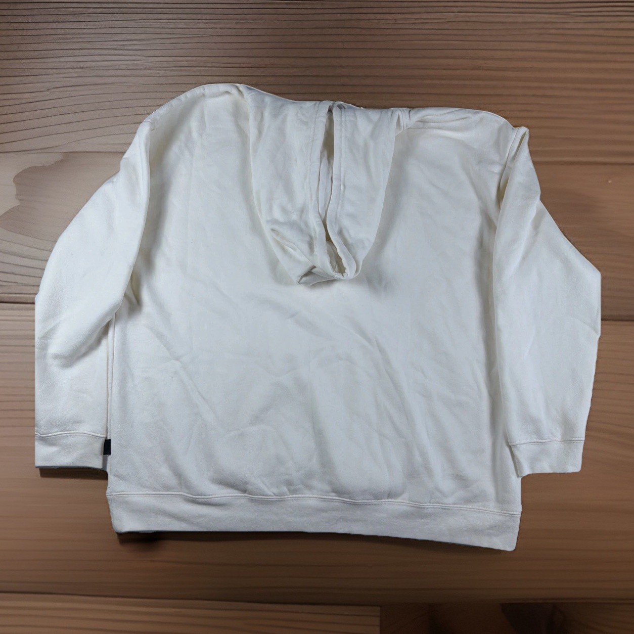 Disney Star Wars Embossed Logo Hoodie Cream Off-White Pullover Sweatshirt 2XL