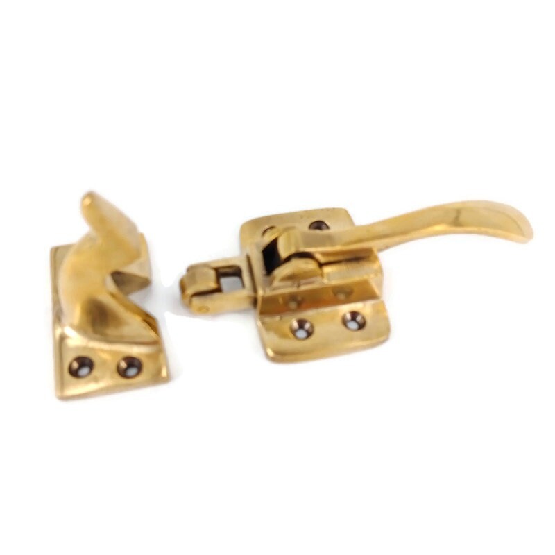 6 sets 1/2" offset Solid Brass Rare 5" Ice Box Catch Lever old style kitchen
