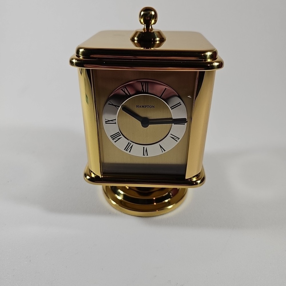 Hampton Desk Clock Hygrometer Thermometer 4-Face Rotating Cube Tested & Working