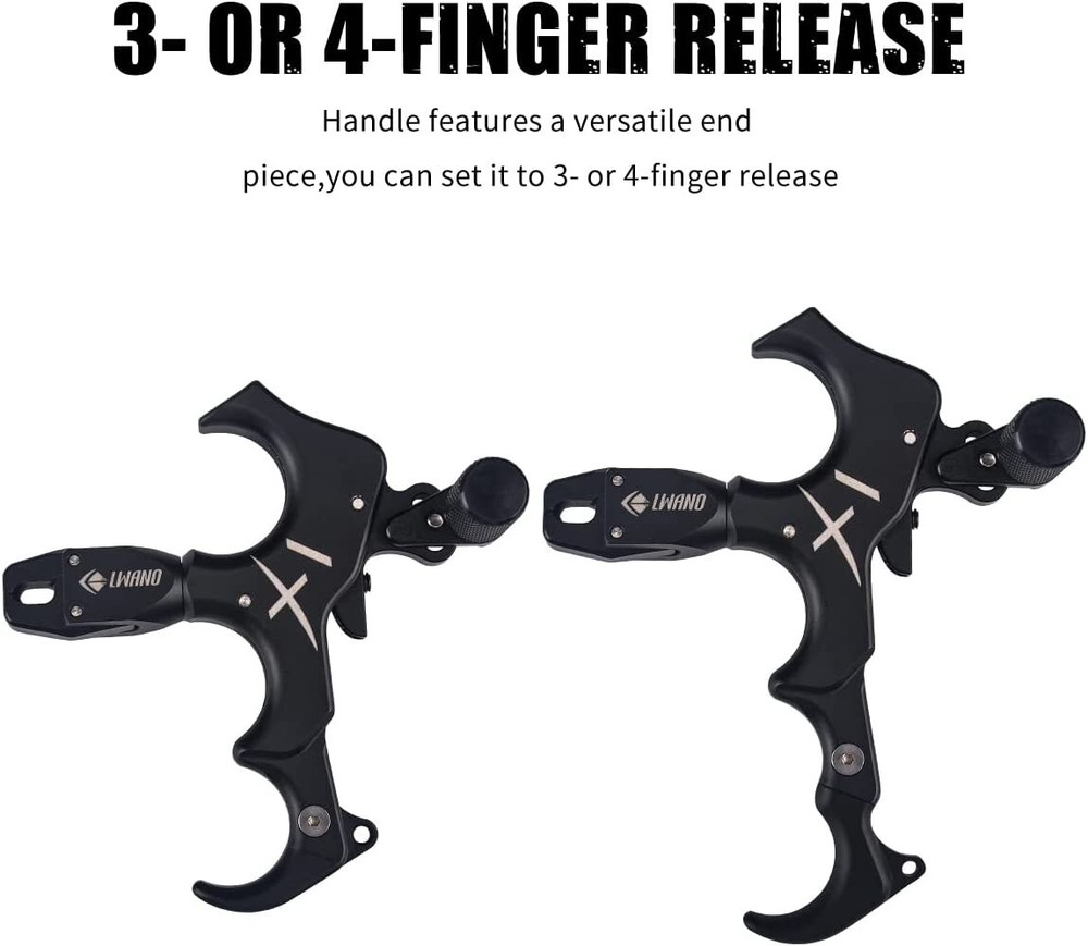 Compound Bow Thumb Bow Release 3&4 Finger Grip Adjustable Archery Release Aids