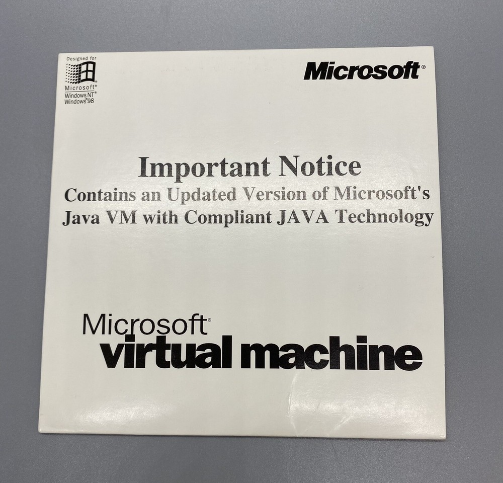 MICROSOFT VIRTUAL MACHINE SOFTWARE CD