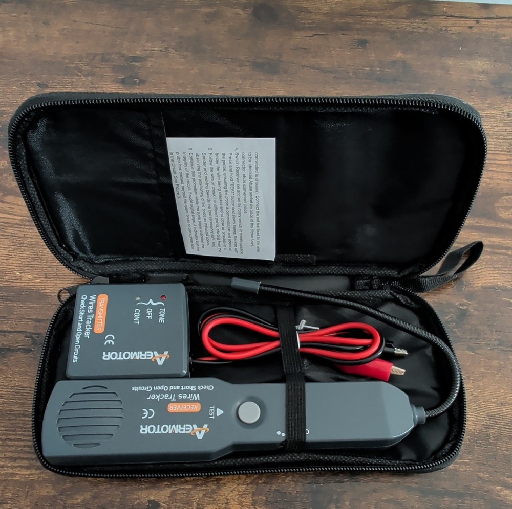 Aermotor Wire Tracker Cable Tester Kit with Probe and Leads