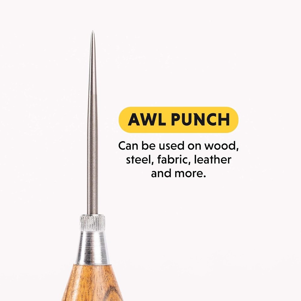 General Tools Scratch Awl Tool with Hardwood Handle - Scribe, Layout Steel