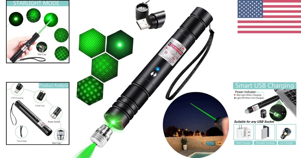 Long-Range Green Laser Pointer – Safe & Lightweight for Camping & Presentations